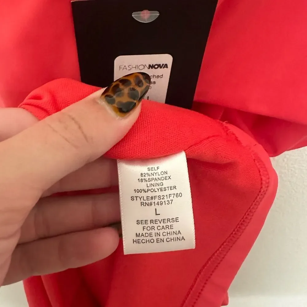 Fashion Nova Vibrant Red Dress